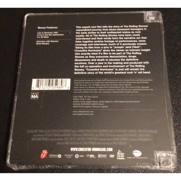THE ROLLING STONES CROSSFIRE HURRICANE DVD-English Rock Band-NEW - Picture 2 of 2